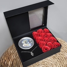 Larimar Romantik Gül Ve İstiridye İnci Kolye Seti - 9092011751522lmr