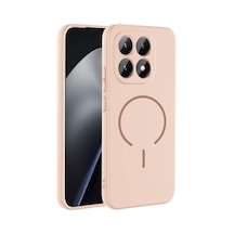 Xiaomi 15t Kılıf Magsafe Destekli Kamera Korumalı Yumuşak Silikon Celikaksesuar Rose Pembe