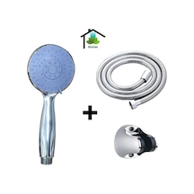 Mintev Mavi Mini Eco Duş Seti Krom Eco Hortum Ve Mafsal Mavi