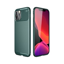 Apple iPhone Uyumlu 11 Pro Max Kılıf Auto Focus Karbon Kapak - Yeşil Bz8683140137809