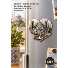 3 Adet Ayasofya Magnet Yöresel Tasarım, Hediyelik Buzdolabı Magnet, Souvenir, 8 X 7 Cm