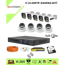 Go Vision 9'lu 5mp 4k Ultra İp Kamera Seti
