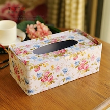 Yeşil-ücretsiz Kargo 2015 Yüksek Kaliteli Kırsal Tarzı Gül Deseni Doku Kutusu, Masaüstü Dekorasyon Demir Doku Kutuları