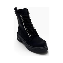 C-shoes Sl1508-27 Yağlı Deri Anatoik Bağcıklı Fermuarlı Kadın Bot Siyah