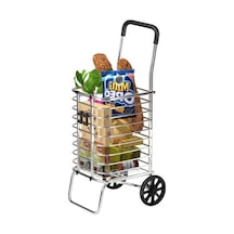 Katlanabilir Taşınabilir Alışveriş Ve Taşıma Arabası Çok Renkli