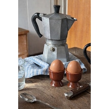 Seramik Kahverengi Yumurta Kadehi 2 Li Set Kahverengi - 827877674 Kahverengi