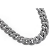 Unisex 10 Mm Panzer Silver Renk Çelik Kolye