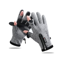 Lemestar Kışlık Islak Suya Dayanıklı Sıcak Eldivenler, Dokunmatik Ekran Uyumlu, Motosiklet Bisiklet İçin, Xl Gri, Kaymazsız Eldiven Çifti