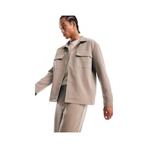 DeFacto Relax Fit Polo Yaka Çıtçıtlı Cepli Gömlek Ceket D7281AX25SPKH400