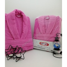 Sertay Havlu %100 Pamuk Bukle Lüks Tek Bornoz S0047 Pembe