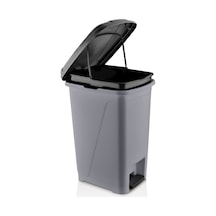 Iç Kovalı Pedallı Çöp Kovası 25 Litre Metalik Gri
