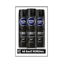 Nivea Men Deep Dimension Dark Wood Aktif Karbon Erkek Sprey Deodorant 3 x 150 ML