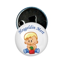 Famous Bebek Şekeri Magnet Bebek Mevlüt Hediyelik Isimli Kapak Açacak  (434856292)