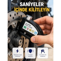 110 Db Alarm Disk Kilidi Motosiklet Scooter Bisiklet Güvenlik Yeni Nesil - Lisinya