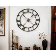 Eskitme Stil 73 Cm Duvar Saati