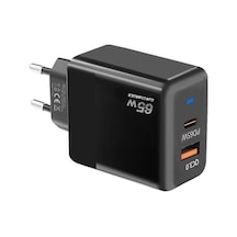 Rogfer Gan Pd 45w Qc3.0 Usb Tam Uyumlu Protokol Şarj Cihazı Eu Fiş Siyah