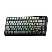 Aula F75 Max Mekanik Kablosuz Ve Kablolu Gaming Oyuncu Klavyesi Rgb Tkl Reaper Switch Hot Swap Makrolu Desenli Siyah