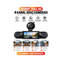 360 4 Kanal Araç İçi Kamera 1080p Full Hd Gece Görüşlü G-sensörlü Park Modu