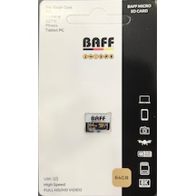 Baff 64 Gb Micro Sdxc Hafıza Kartı - 4k Video Kayıt Destekli U3 A2 V30 Kamera, Güvenlik Kamerası Ve Araç Içi Kamera Kartı