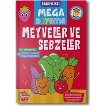 Meyveler ve Sebzeler - Etkinlikli Mega Boyama- Boyama Zamanı Yayınları