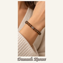 Dumanlı Kuvars Taşı Bileklik 8 Mm, Unisex, Elastik Çok Renkli
