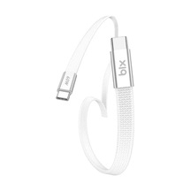 Bix Tsc2cc Type-c To Type-c 3a 60w 480mbps Örgülü Ve Şeffaf Silikonlu Hızlı Şarj Ve Data Kablosu 1 Metre Beyaz