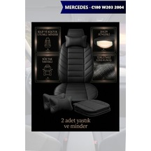 C180 W203 2004 Uyumlu Premium Lüks Siyah Renk 2 Adet Minder Ve Yastık