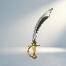 Eğlenceli Parlak Metal Görünümlü Korsan Kılıcı 45 Cm Kostüm Aksesuarı