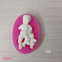 Yy0615 Ayıcık Tutan Erkek Bebek Silikon Kalıp