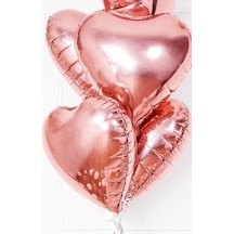 Bride To Be Imza Folyo Balon 10 Adet Rose Gold Balon 2 Adet 16 İnc Kalp Folyo Balon 256
