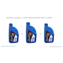 Orjinal Eurorepar 1 Litre Mavi Antifiriz Seti X 3 Adet