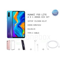 Huawei P30 Lite Kılıf , Koruyucu Ekran, Kulaklık, Şarj Kablosu