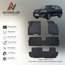 Chery Tiggo 8 Pro 2020 Sonrası 7 Koltuklu Uyumlu Havuzlu Oto Paspas Luxury