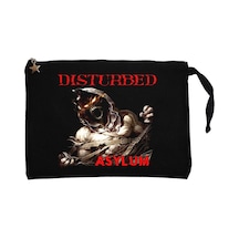 Disturbed Asylum Siyah Clutch Astarlı Cüzdan / El Çantası Siyah