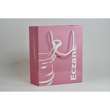 Eczane Karton Çanta Körüklü Pembe 25'li 20 x 10 x 23.5 CM
