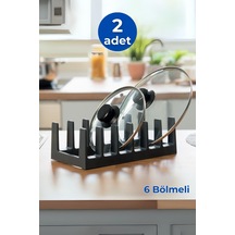 2 Adet 6 Bölmeli Tencere Tava Kapağı Ve Tabak Düzenleyici Tabaklık-çekmece Dolap Içi Düzenleyici Pla Diğer