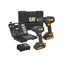 Dxk201 18volt/2.0ah Li-ion Çift Akülü Kömürsüz Profesyonel Şarjlı Darbeli Matkap + Dx7030 Kömürsüz Darbeli Tornavida + Da01903 201 Parça Uç Seti Kombo Set