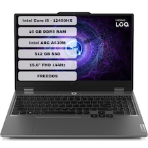 Lenovo LOQ 15IAX9I 83FQ000UTR i5-12450HX 16 GB 512 SSD A530M 15.6" Dos FHD Dizüstü Bilgisayar