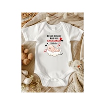Lupi Babaanne Tasaımlı Bebek Zıbın % 100 Pamuk Unisex 66 ekru