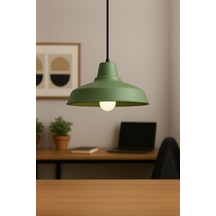 Lunora Metal Tekli Yeşil Sarkıt Avize Retro Model Avize