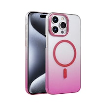 Apple iPhone  Uyumlu,  15 Pro Max Glossy Magsafe Kapak - Pembe