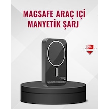 Magsafe Araç Telefon Tutucu 15w Hızlı Şarj Type-c Girişli Sarı