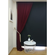 Evdepo Home Bordo Fon Perde Tek Kanat (540493090) Bordo