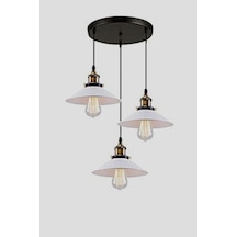 Mylights Retro Rustik Üçlü Metal Sarkıt Rustik Avize