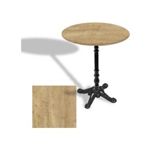 Çipa 1004 Döküm Ayak Yuvarlak Masa Çap 60cm - Werzalit, Wermodin Ve Allzalit Tabla - Avalone Pine Çok Renkli