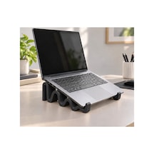 Violet Dalgalı Görünümlü Laptop Standı - Siyah