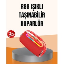 Ipx6 Su Geçirmez Rgb Led Işıklı Taşınabilir Bluetooth Hoparlör 2400 Mah Renkli