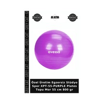 Özel Üretim Egzersiz Stüdyo Spor Xpt-55-purple Plates Topu Mor 55 Cm 800 Gr