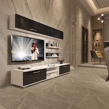 Decoraktiv Eko 5 Mdf Dvd Tv Ünitesi Tv Sehpası Beyaz - Siyah