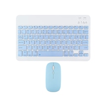 Novstrap Lenovo M11/m10 Plus/m7/m8/m9/p11 Plus Pro/p12 İle Uyumlu Bluetooth Klavye Mouse Seti Mavi Optik